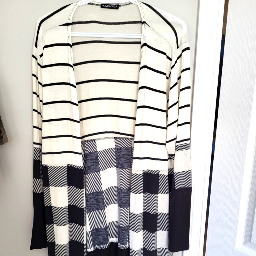 Women's large LS cardigan long length